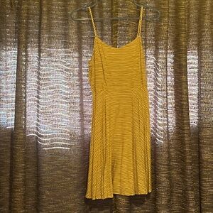 Old Navy Mustard Striped Dress Small NWT